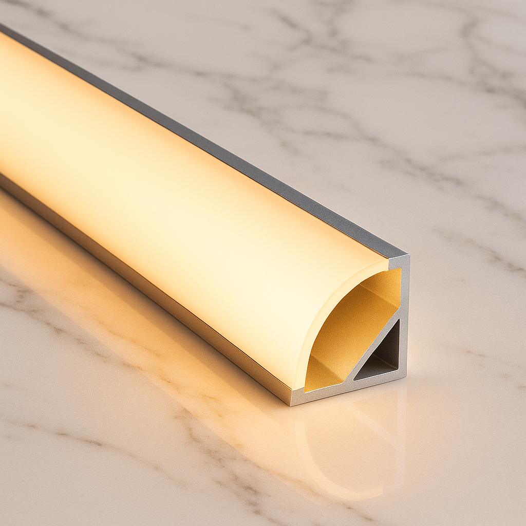 16mm Corner Aluminum LED Strip Profile – Architectural Lighting, Seamless Indirect Illumination | Hazlux Lighting