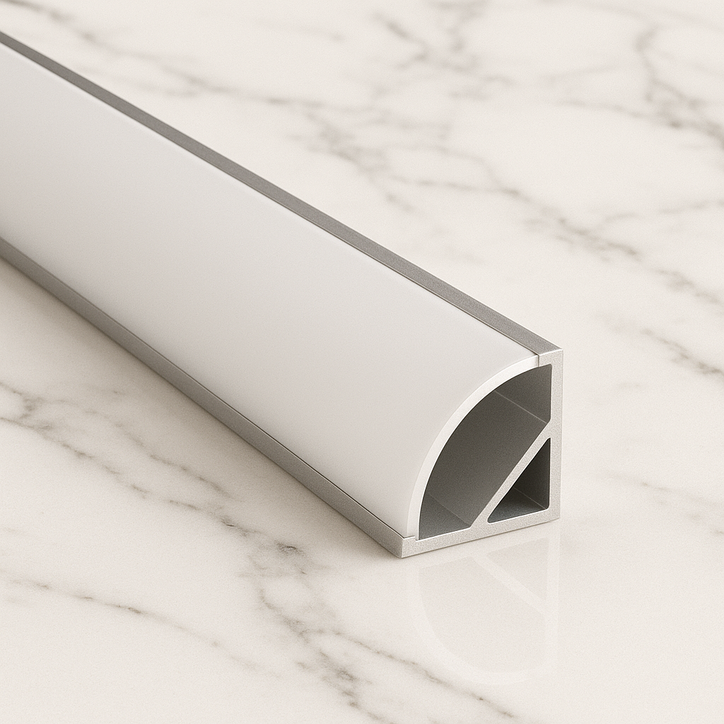 16mm Corner Aluminum LED Strip Profile – Architectural Lighting, Seamless Indirect Illumination | Hazlux Lighting