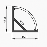 16mm Corner Aluminum LED Strip Profile – Architectural Lighting, Seamless Indirect Illumination | Hazlux Lighting